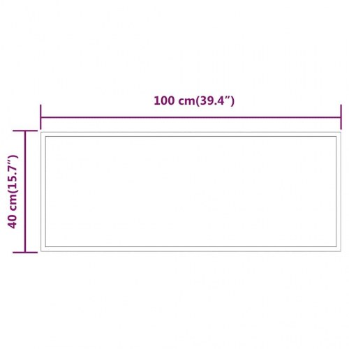 Badeværelsesspejl med LED-lys 100x40 cm