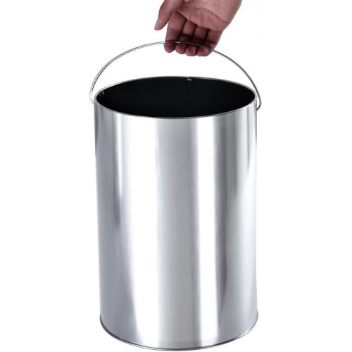Skraldespand/Askebæger på fod rustfrit stål, sort, 60,5 × 24,5 cm (LTB17C)