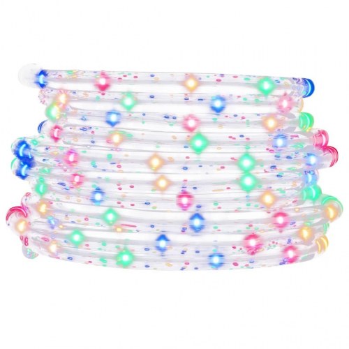 Lyskæde 240 LED'er 10 m PVC flerfarvet lys