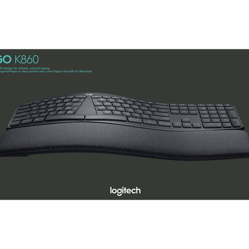 Tastatur ergonomisk – Logitech ERGO K860 trådløs Pan Nordic
