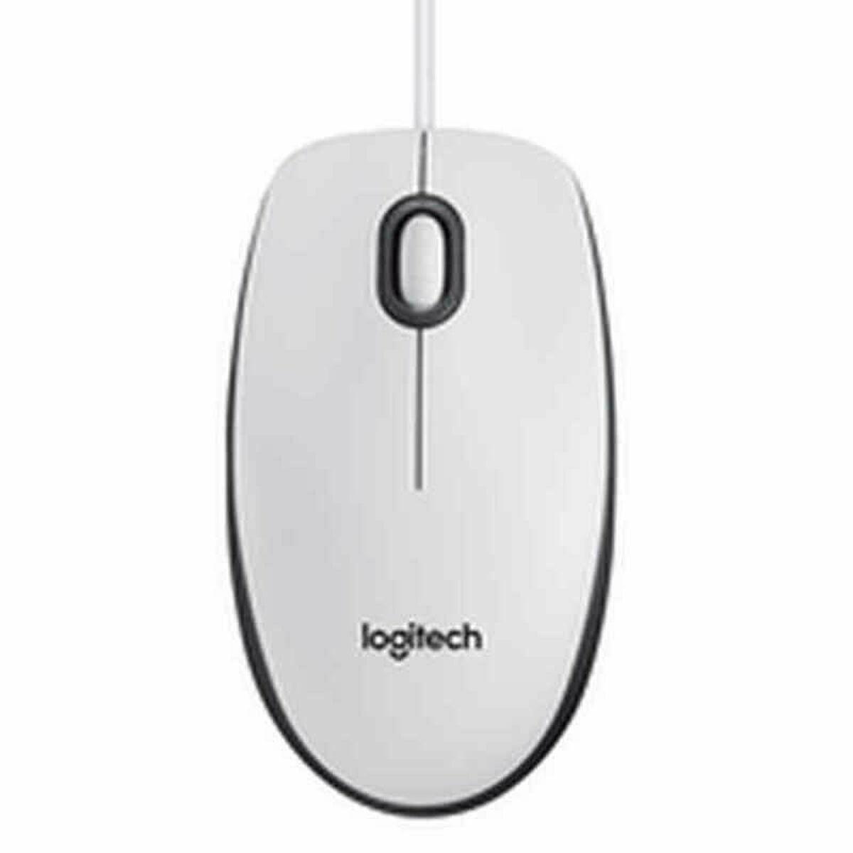 Computer mus Logitech optisk, hvid - 910-003360