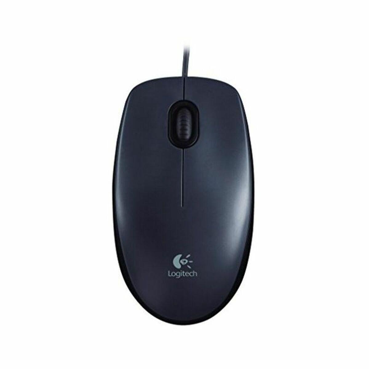 Computer mus Logitech med kabel - sort/grå (910-001793)