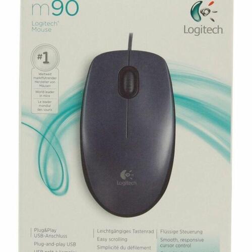 Computer mus Logitech med kabel - sort/grå (910-001793)
