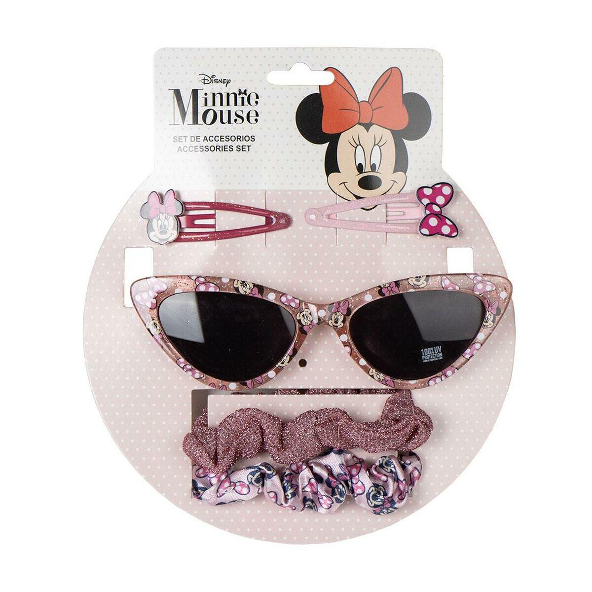 Minnie Mouse solbrille-sæt med hårtilbehør - 15 × 17 × 2 cm