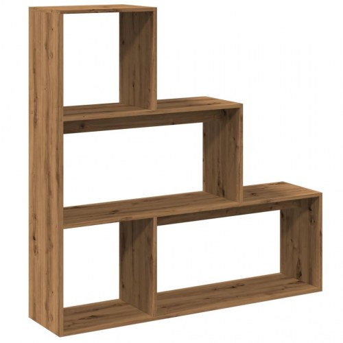 Bogreol som rumdeler i kunsteg - 123 x 29 x 123 cm