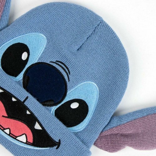 Hue og vanter til børn Stitch - blå, 2 dele