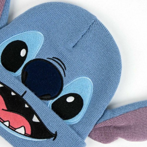Hue og vanter til børn Stitch - blå, 2 dele