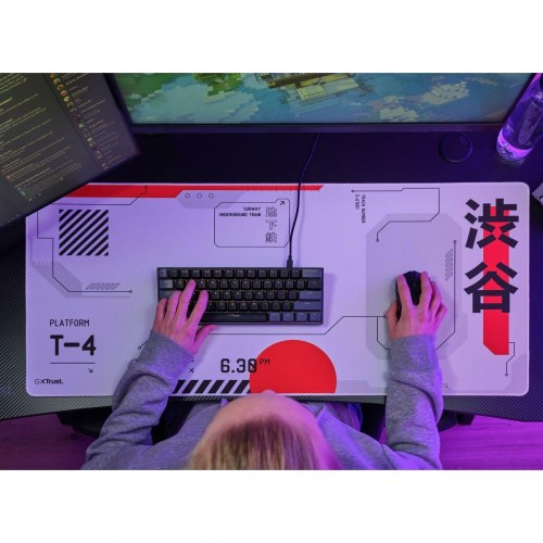 Gaming musemåtte Trust XXL 90×40 cm - Hvid