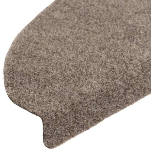 Trappemåtter selvklæbende 5 stk. 65x21x4 cm beige halvrund store