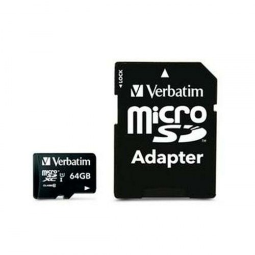 MicroSD-hukommelseskort Verbatim 64 GB med adapter - 10 stk.