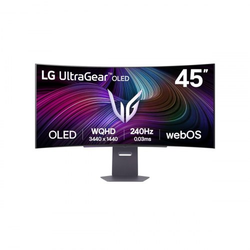 LG UltraGear 45GX90SA-B 45" OLED buet skærm - WQHD 3440×1440, 240 Hz