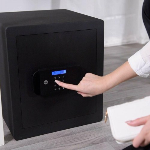 Pengeskab Yale med elektronisk lås YSEB/400/EB1 - sort stål