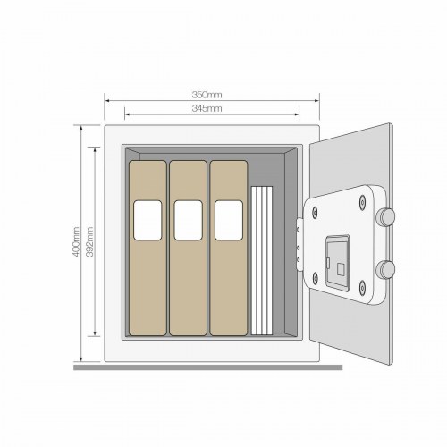 Pengeskab Yale med elektronisk lås YSEB/400/EB1 - sort stål