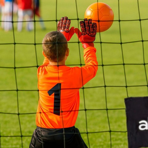 Fodboldmål - Aktive 180 × 12 × 60 cm, sort/rød