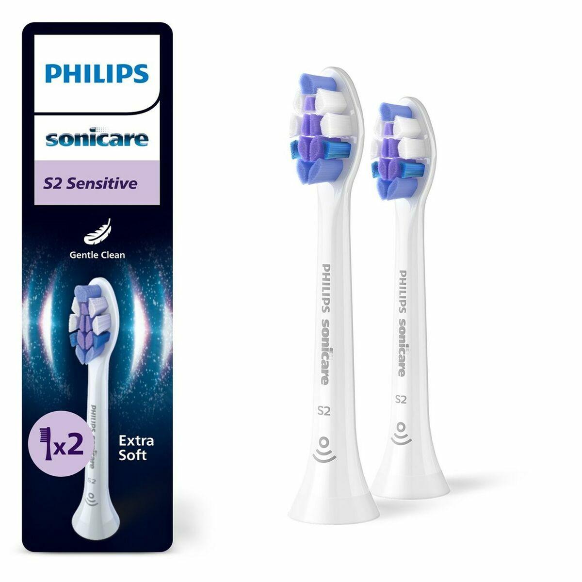 Philips Sonicare tandbørstehoveder S2 Sensitive - 2 stk., hvid