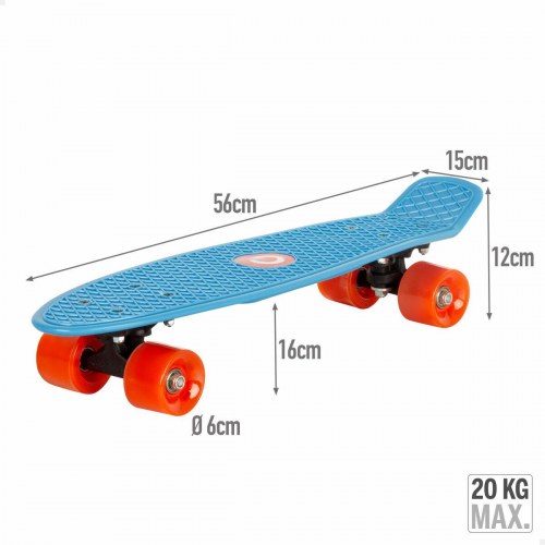 Skateboard til børn EVO - 4 stk., med lys (blå/rød)