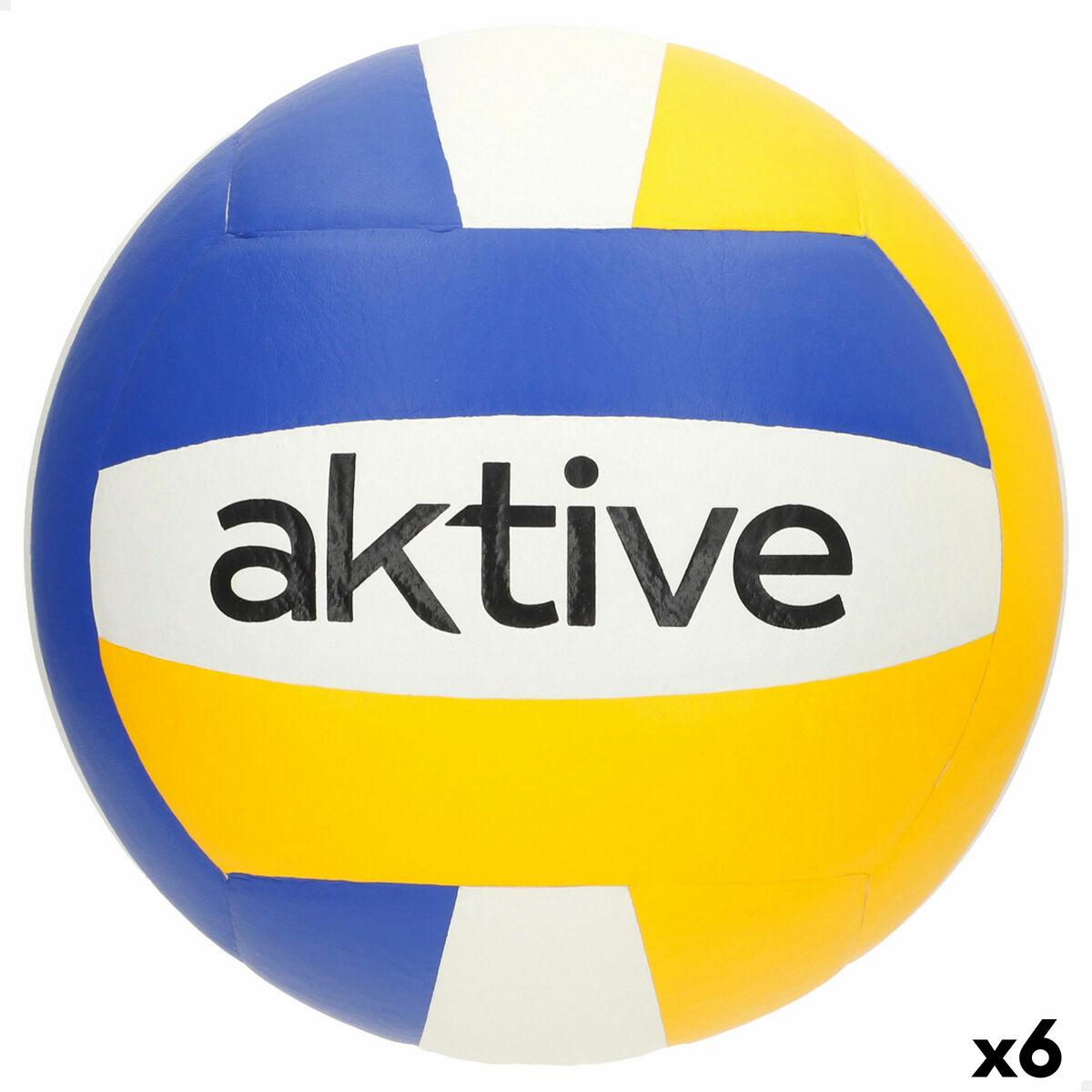 Volleyball størrelse 5 - Aktive (gul/blå/hvid)