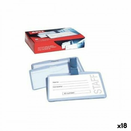 ID-kortholder Apli - gennemsigtig plast, vandret 90 × 56 mm, 25 stk (18 pk)