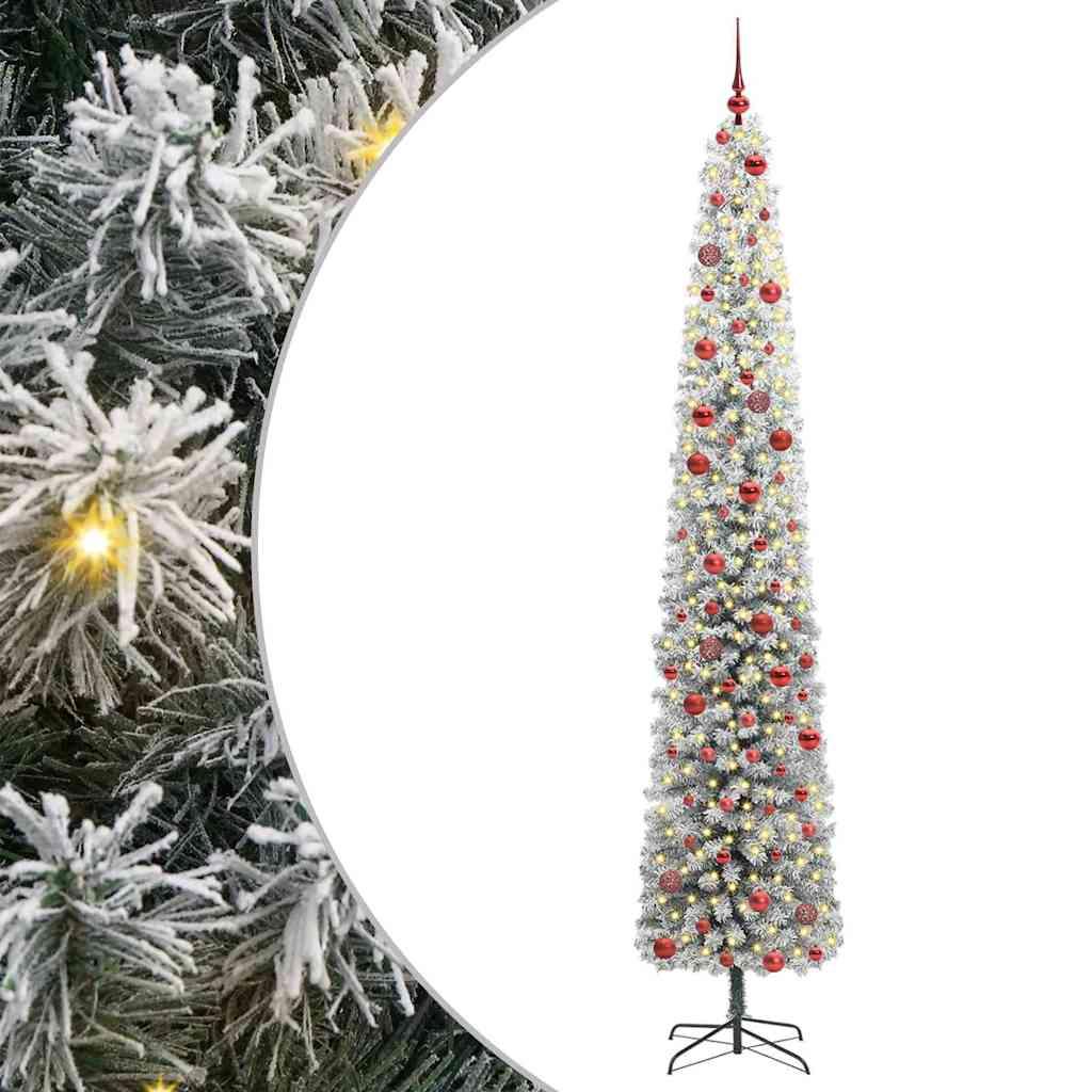 Kunstigt juletræ med stativ Grøn 270 cm PVC og Stål og Plastik