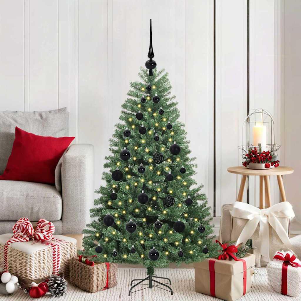 Kunstigt Hinged Juletræ Grøn 120 cm PVC og metal
