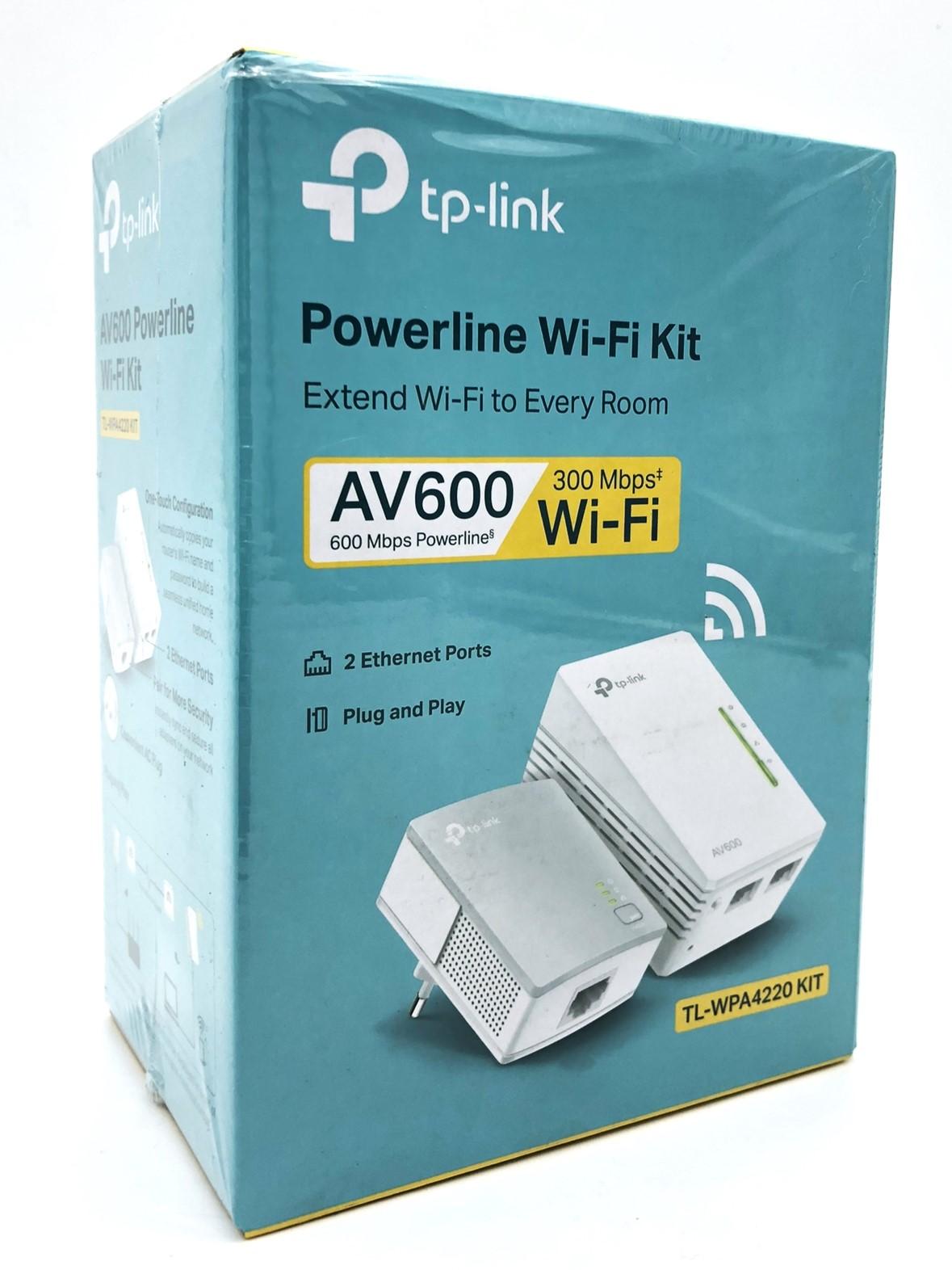 Wi-Fi powerline adapter sæt TP-Link TL-WPA4220KIT AV600, 2 porte