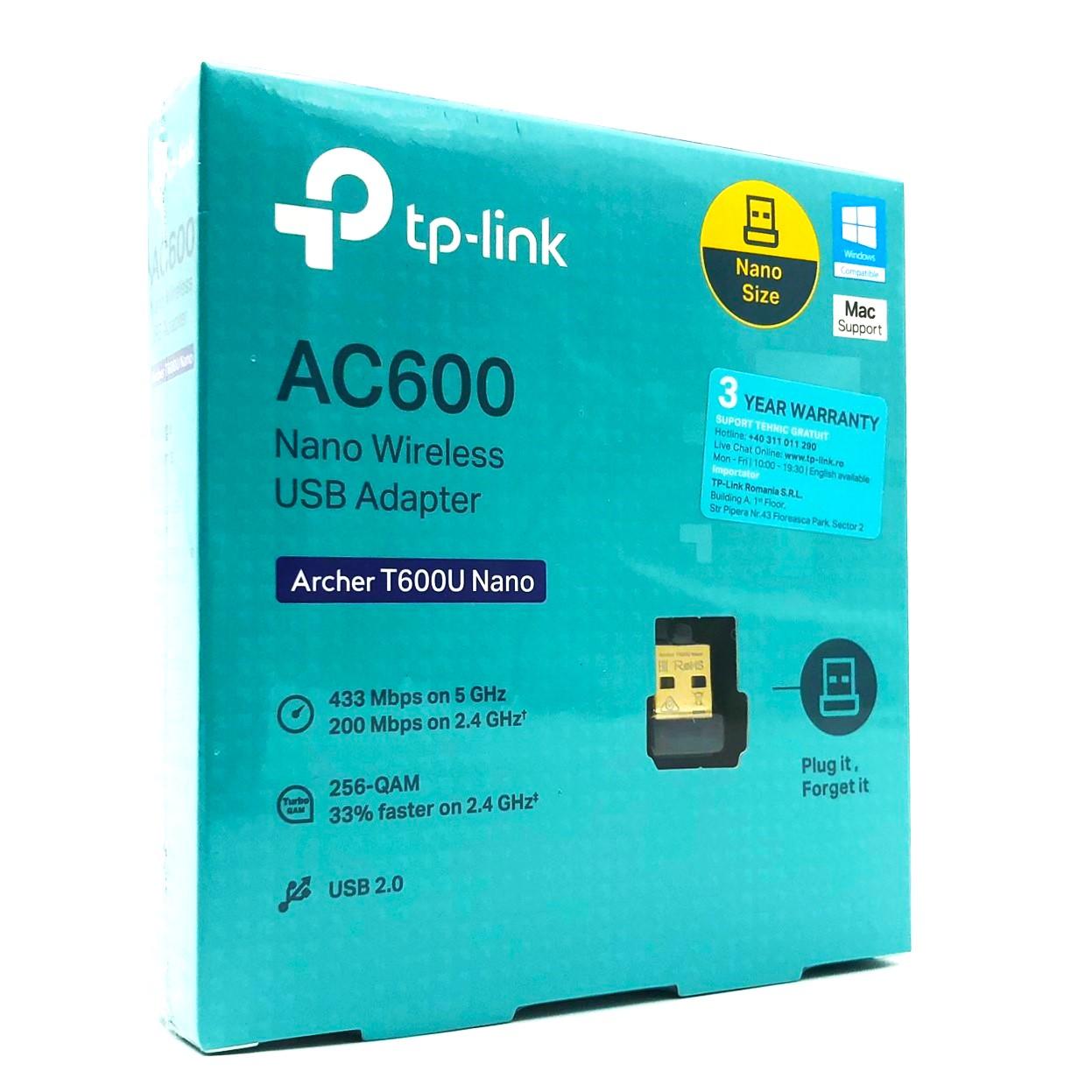 Trådløs USB netværksadapter TP-Link AC600 Archer T600U Nano billede