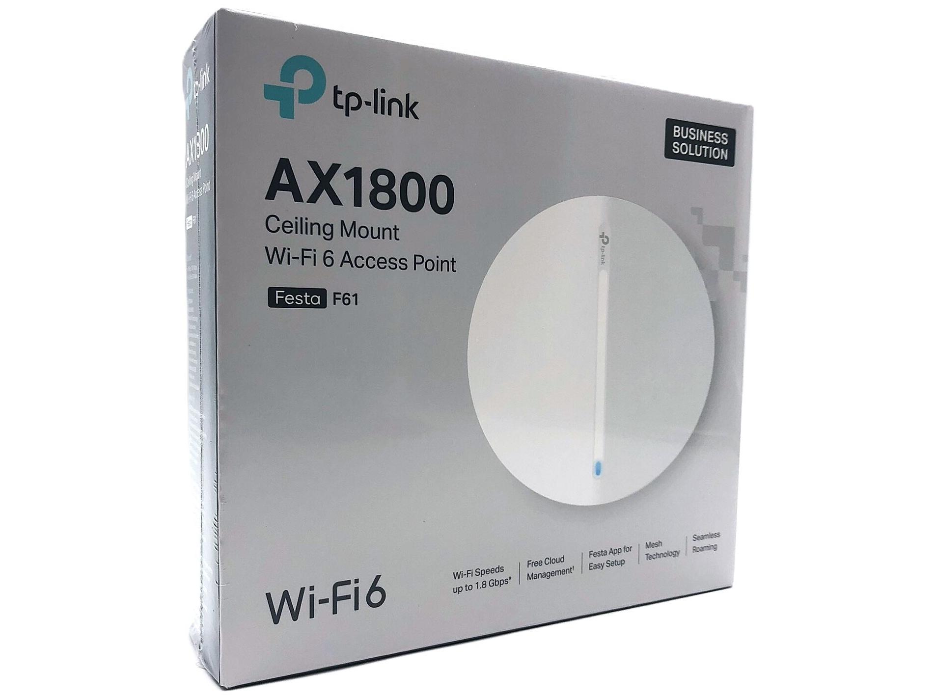 Adgangspunkt Wi‑Fi 6 TP‑Link Festa F61 AX1800 - hvid billede