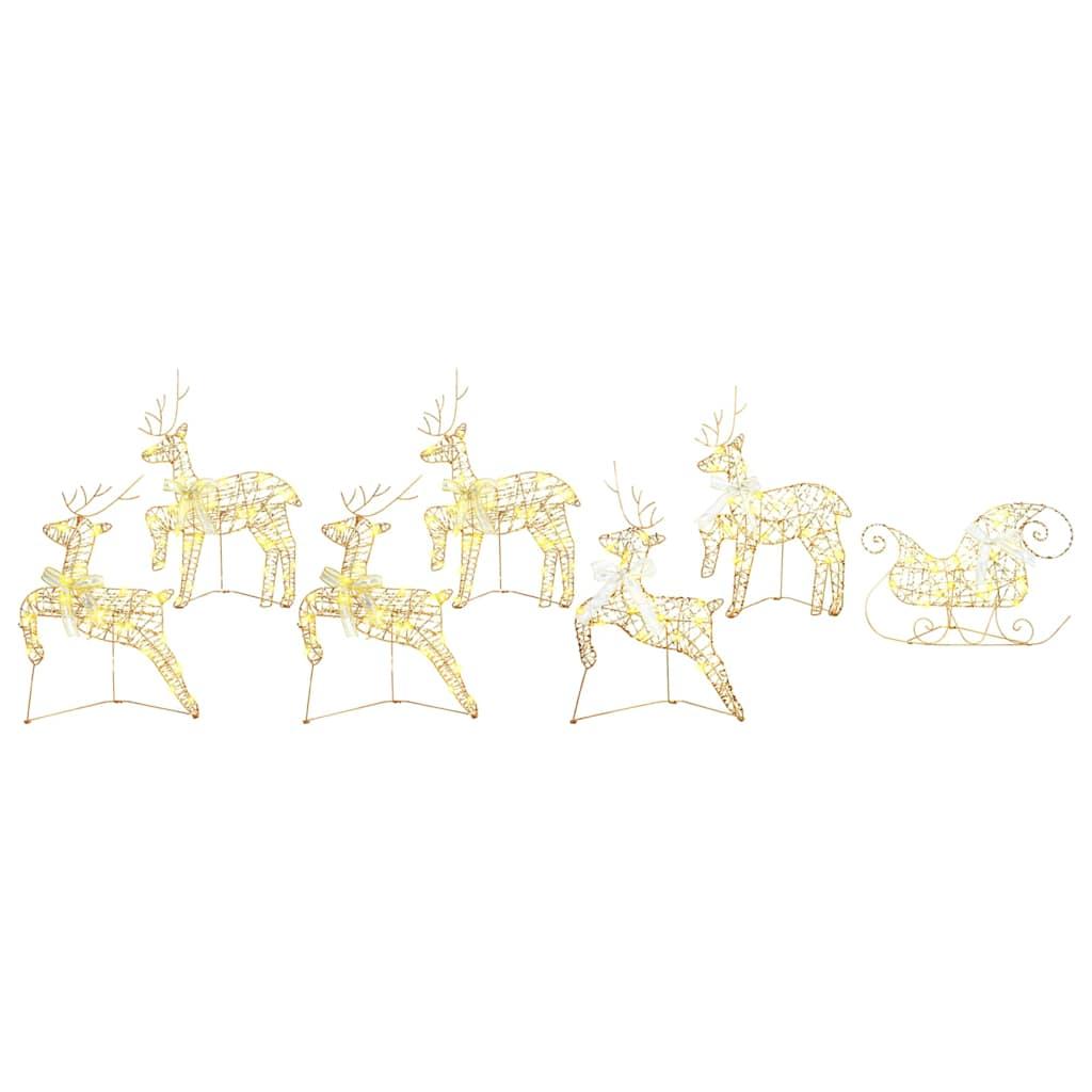 LED Rendyr med 40 LED'er 7 stk Guld PET