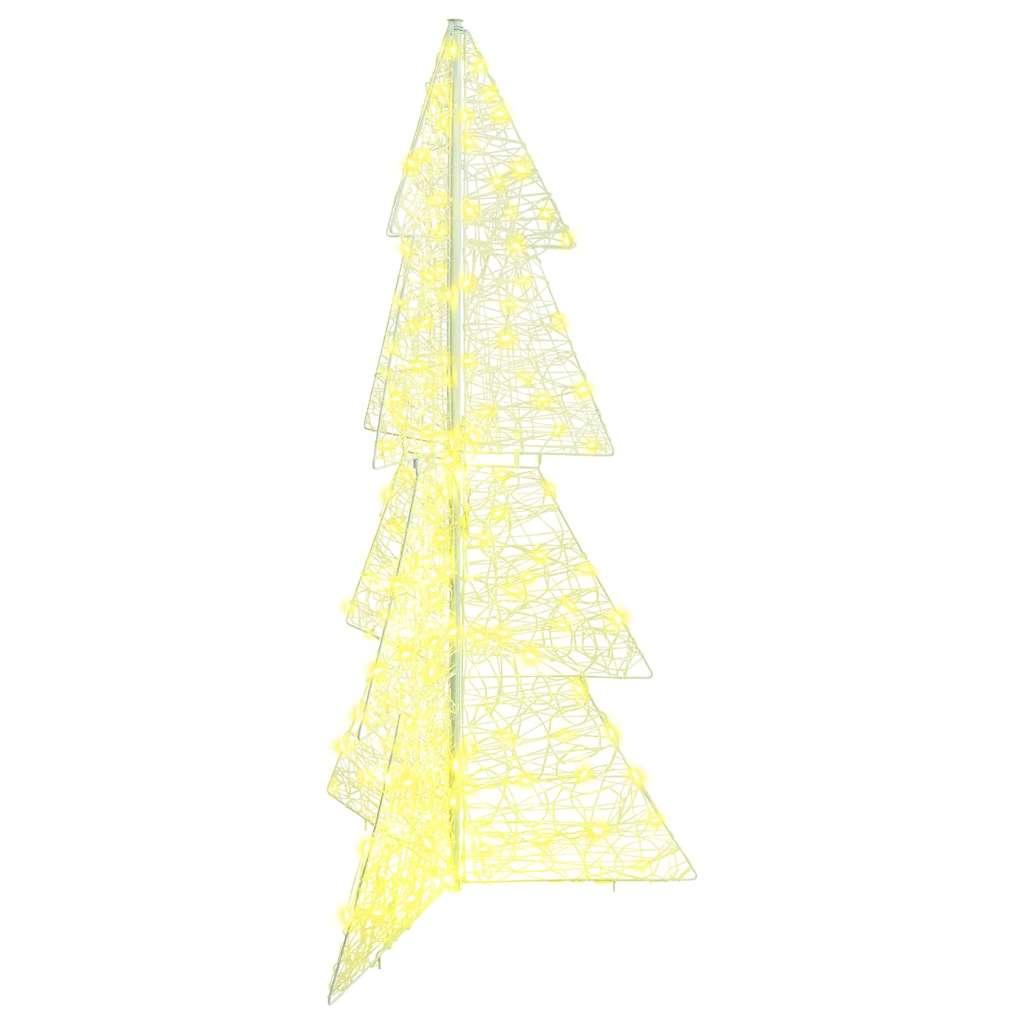 Juletræ med 160 LED'er Varm hvid 150 cm Akryl