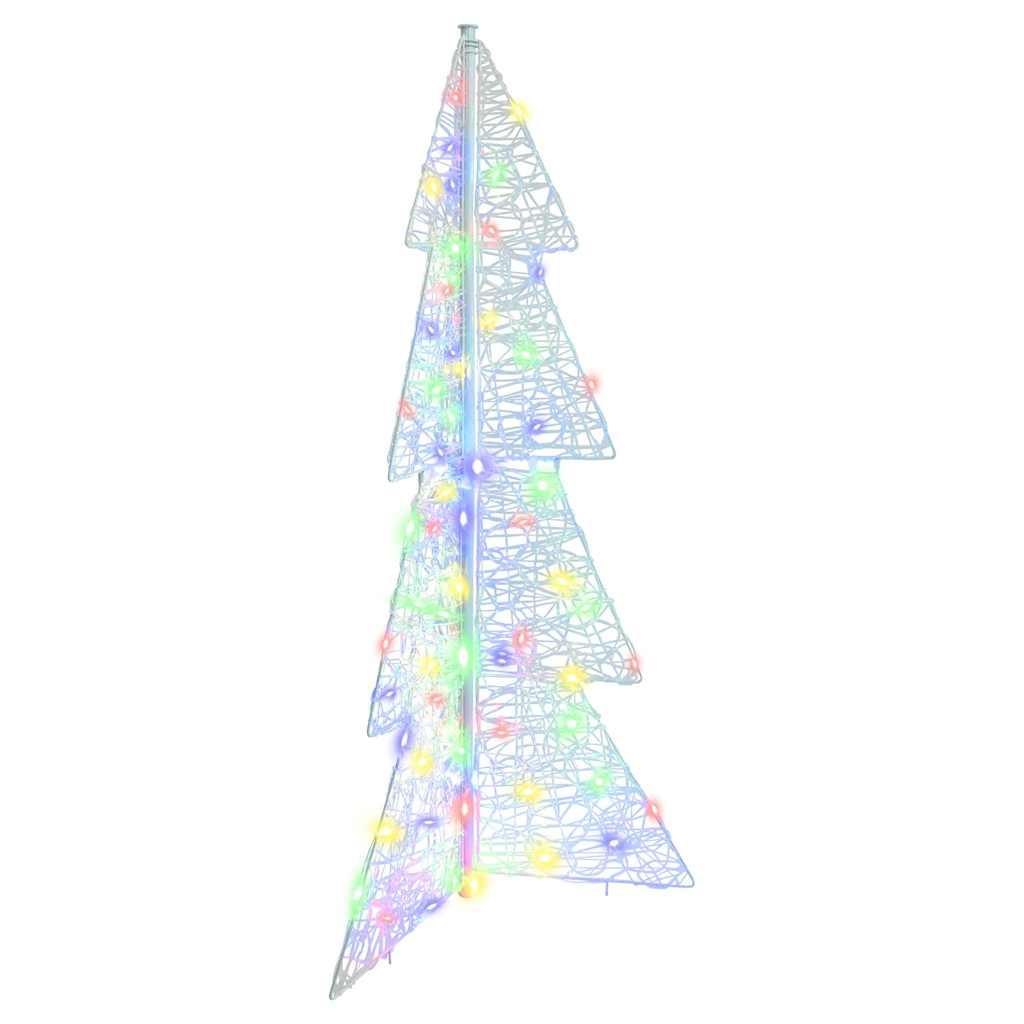 Juletræ med 100 LED'er Flerfarvet 120 cm Akryl
