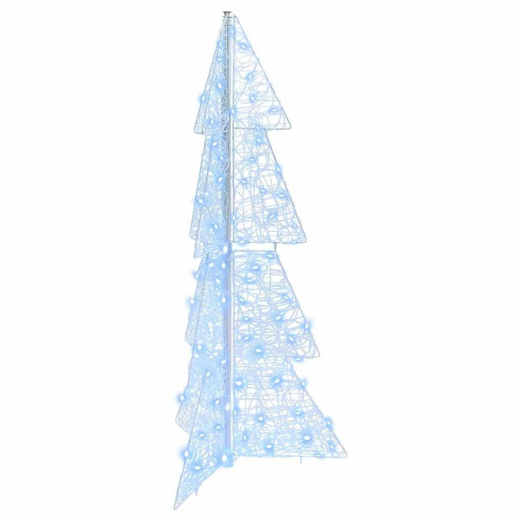 Juletræ med 100 LED'er Kold Hvid 120 cm Akryl