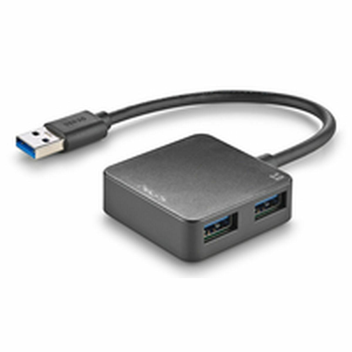 USB hub NGS IHUB3.0TINY - 4 porte, USB 3.0, sort
