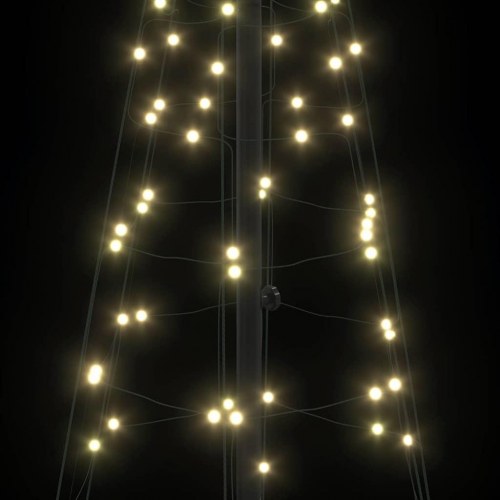 LED juletræ med 390 LED'er med jordspyd Varm hvid 250 cm Jern