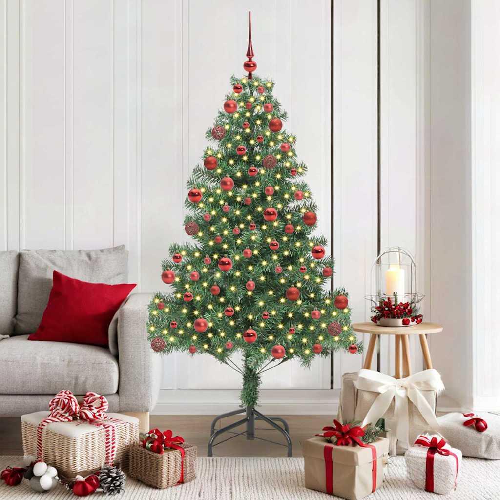 JuletrÃ¦ med 300 LED'er med stativ GrÃ¸n 180 cm PVC
