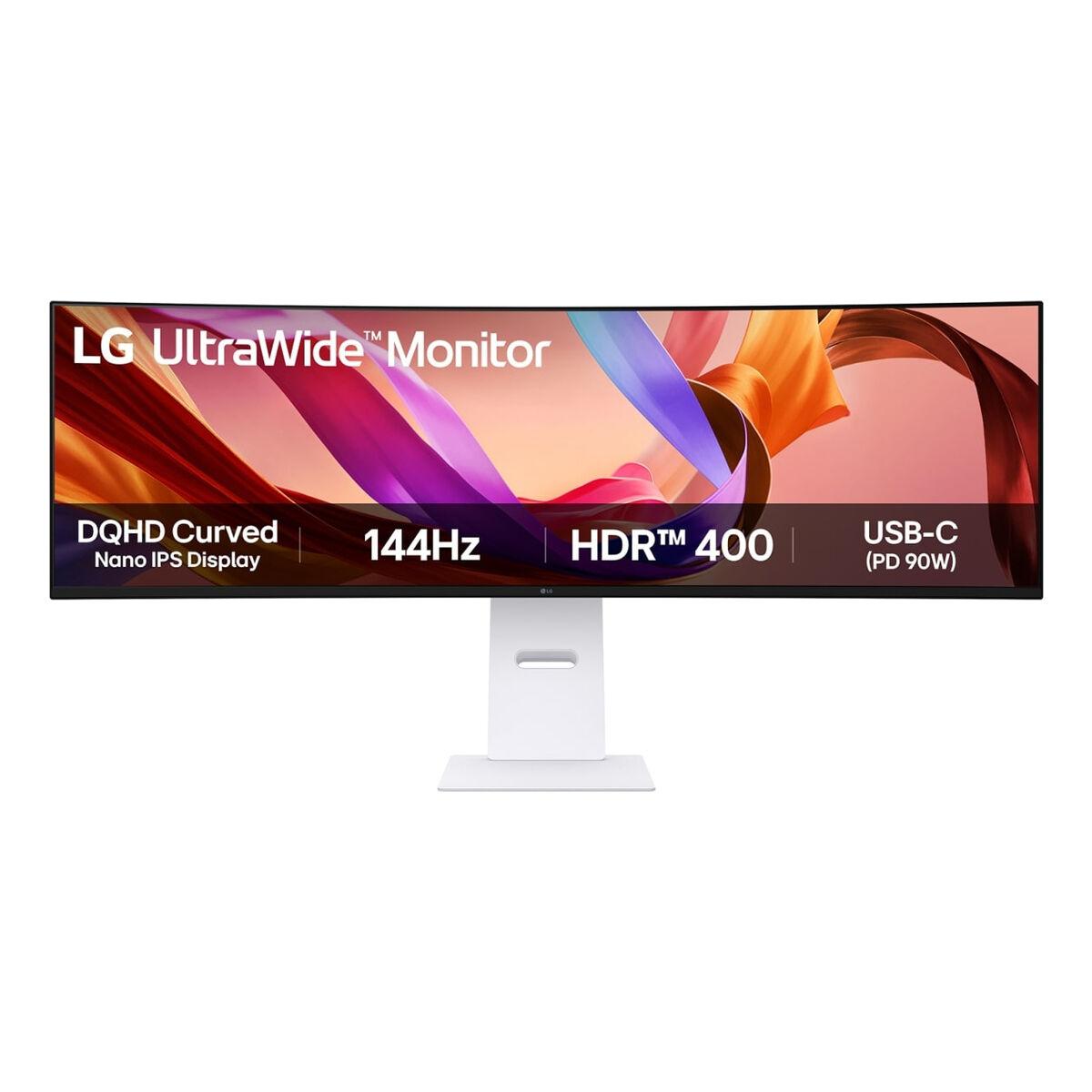 LG 49U950A-W 49" UltraWide buet skærm - 5120 × 1440, 144 Hz, USB-C