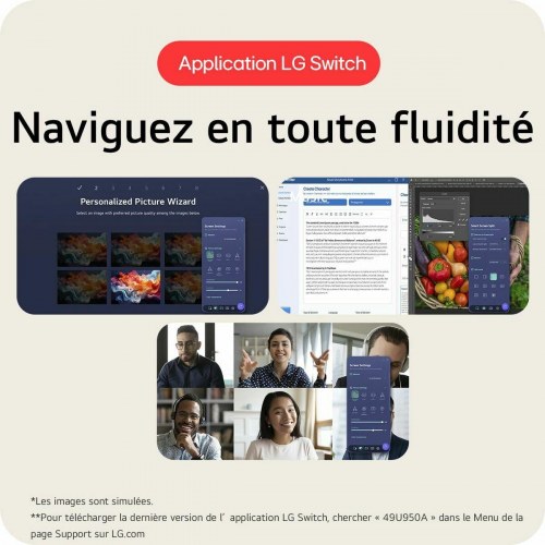 LG 49U950A-W 49" UltraWide buet skærm - 5120 × 1440, 144 Hz, USB-C