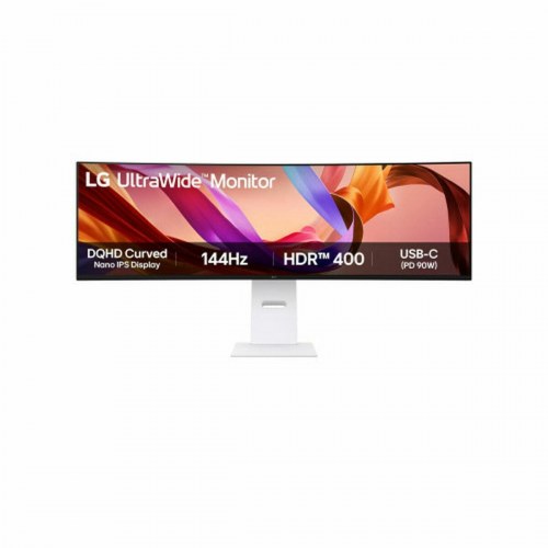 LG 49U950A-W 49" UltraWide buet skærm - 5120 × 1440, 144 Hz, USB-C