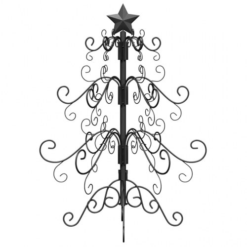 Metal juletræ med stativ Sort 60 cm Pulverlakeret Stål