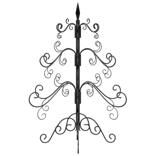 Metal juletræ med stativ Sort 60 cm Pulverlakeret Stål