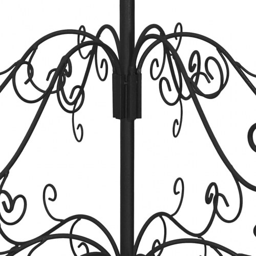 Metal juletræ med stativ Sort 60 cm Pulverlakeret Stål