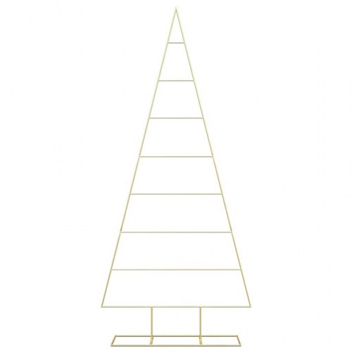 Metal juletræ med stativ Guld 210 cm Pulverlakeret Stål