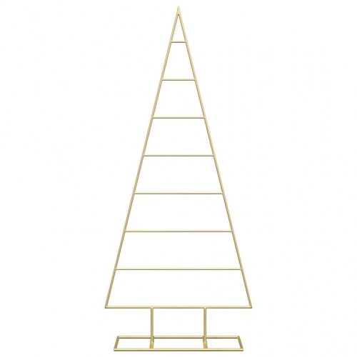 Metal juletræ med stativ Guld 125 cm Pulverlakeret Stål