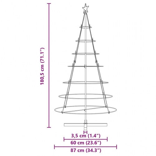 Juletræ i metal KUOPIO 180 cm - sort