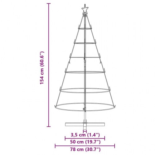 Juletræ i metal med fod KUOPIO 150 cm - sort