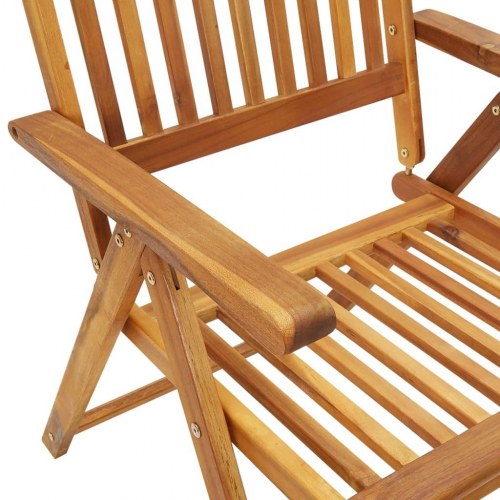 Foldbare havestole 6 stk. med hynder massivt akacietræ