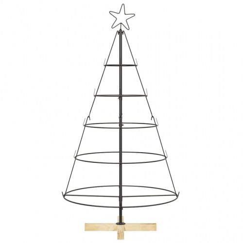 Juletræ i metal med fod KUOPIO - 125 cm, sort