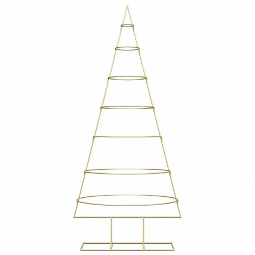 Metal juletræ med stativ - guld, 180 cm