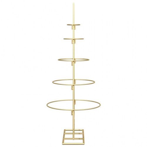 Metal juletræ med stativ - guld, 90 cm