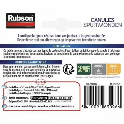 Silikone forsegler/klæbemiddel - Rubson, hvid, vandtæt