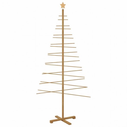 Træ juletræ med stativ - brun bambus 210 cm